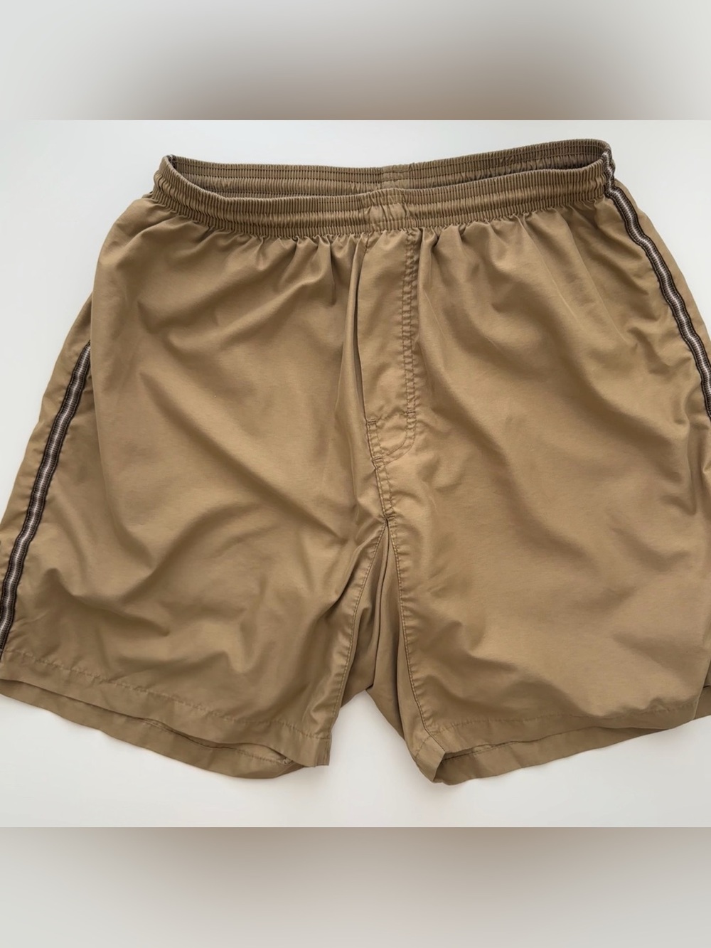 PrAna men’s active shorts with side stripes- L